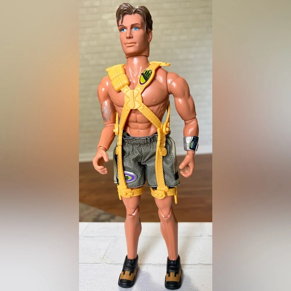 Max Steel Action Figure 2000 Mountain Climber 12” Doll Mattel vintage